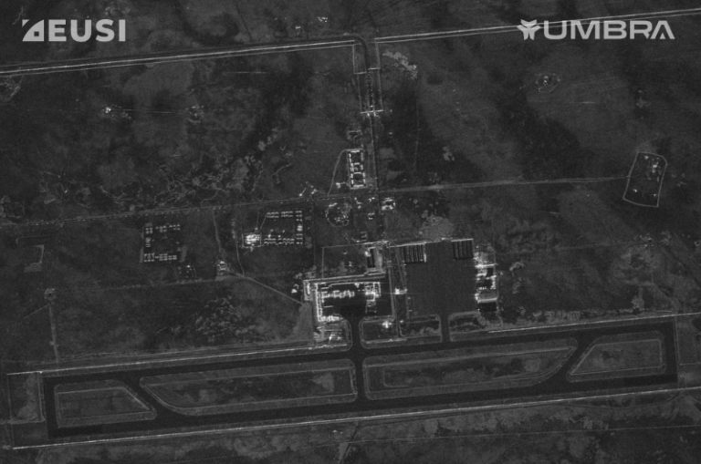 An airstrip in Libya captured in SAR imagery by Umbra