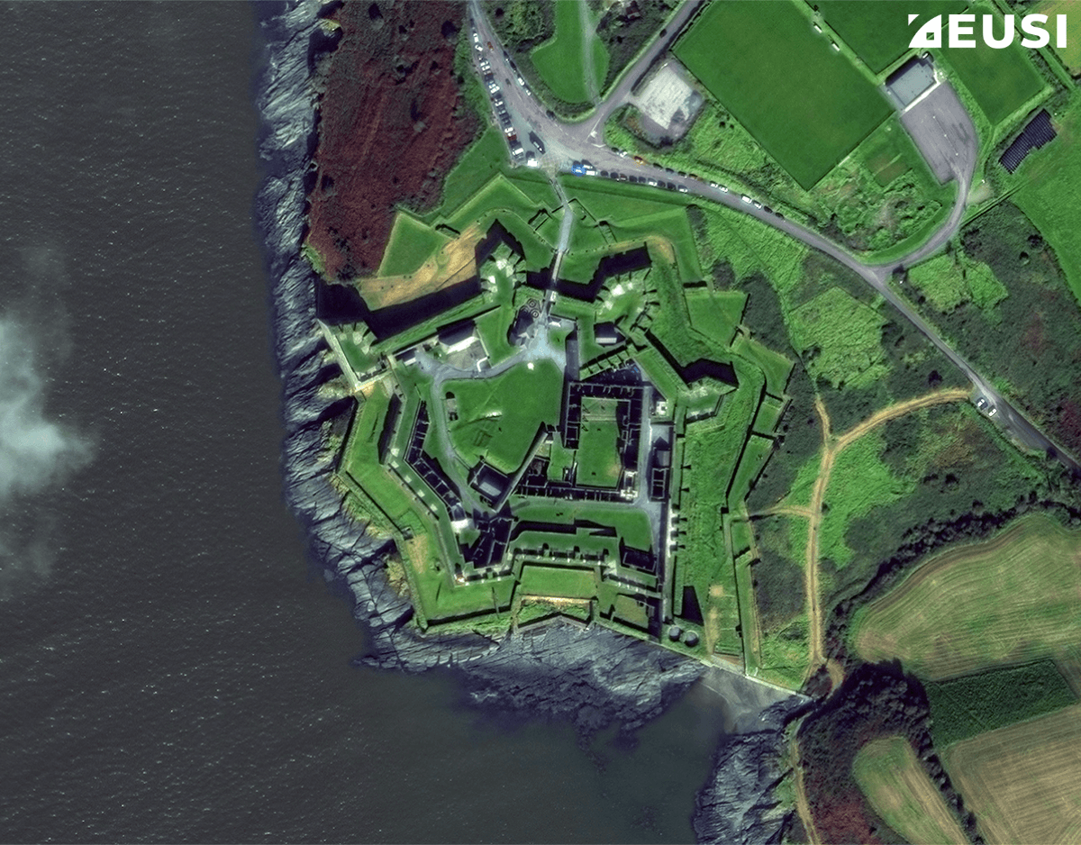 Satellite view of th Charless Fort in Ireland – a bastion fort