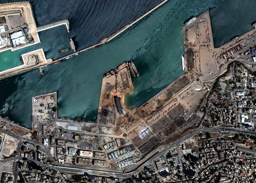 Beirut Lebanon Satellite Images Show Explosion Damage European Space Imaging