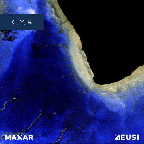 Source of the images: Coastal Applications of WorldView-2 High Resolution Multi-Spectral Imagery by G. Marchisio, G. Miecznik, F. Pacifici, C. Padwick