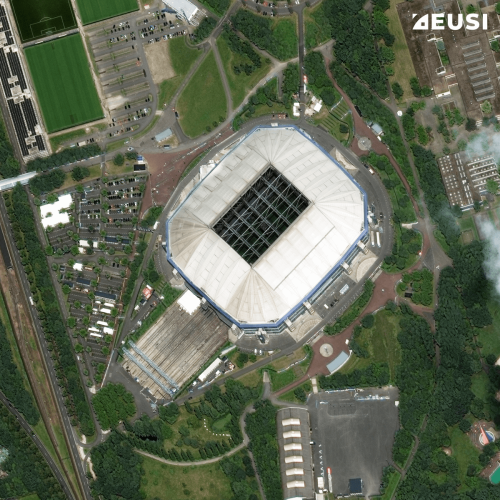 Optical satellite image of a stadium