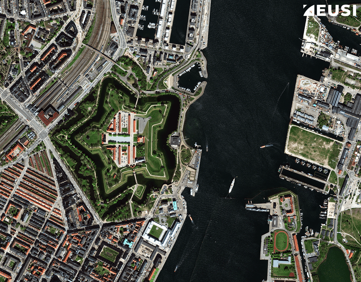 Kastellet in Denmark – satellite image at 30 cm resolution