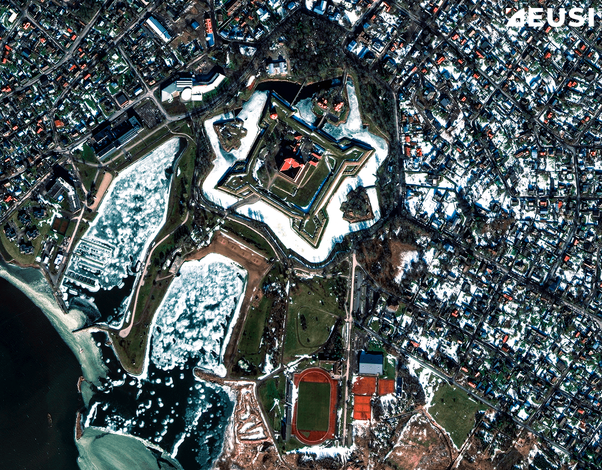 Kuressaare star fort in Estonia – satellite view