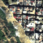 Close view of the landslide in Niscemi, Sicily