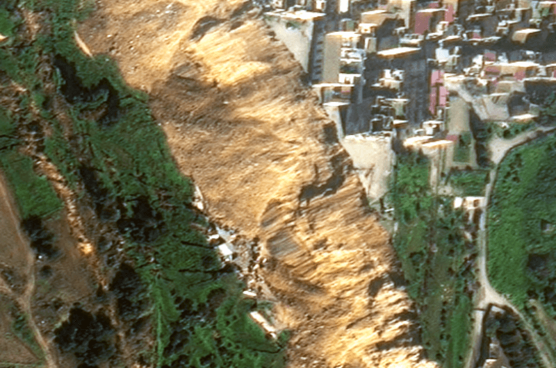 Very High Resolution satellite image of the landslide in Niscemi, Italy