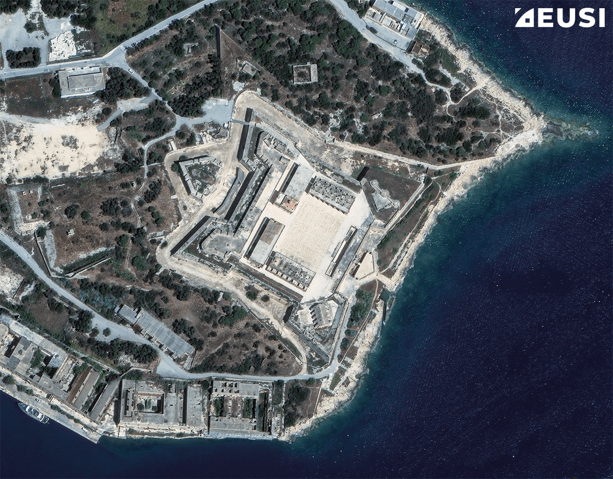 Satellite image of Fort Manoel, Malta