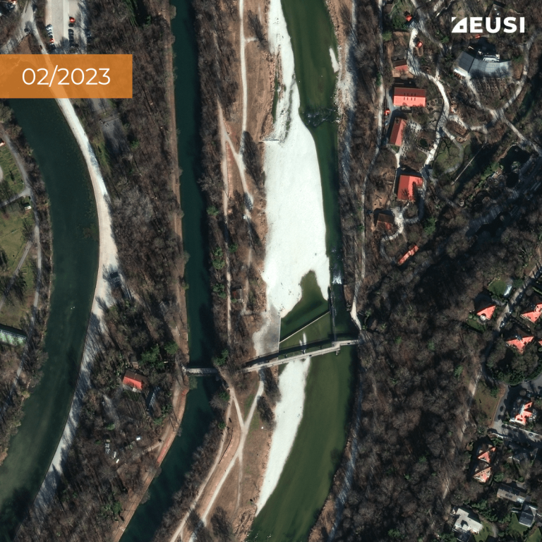 Satellite image of a river