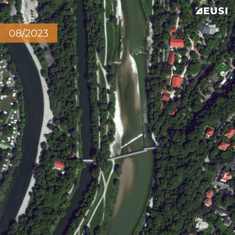 Satellite image of a river