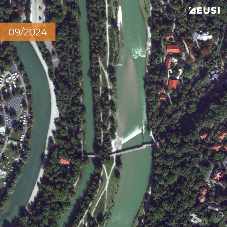 Satellite image of a river