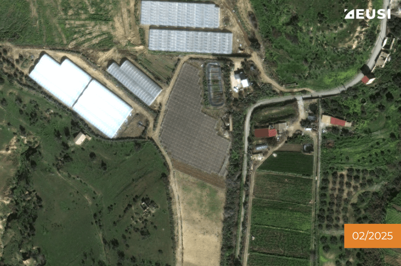 Satellite image from February 2025. Satellite imagery © 2026 Vantor Provided by European Space Imaging