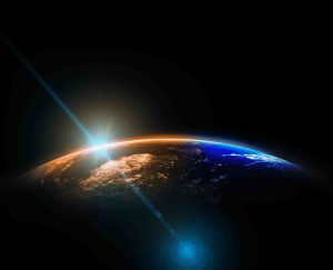 Earth space sunrise