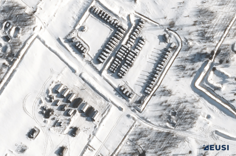 Satellite image of a military base
